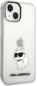 Apple iPhone 14 (6.1) Kılıf Karl Lagerfeld Transparan Choupette Dizayn Kapak - Şeffaf