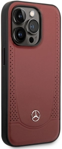 Apple iPhone 14 Pro Max (6.7) Kılıf Mercedes Benz Magsafe Şarj Özellikli Urban Deri Kapak - Kırmızı