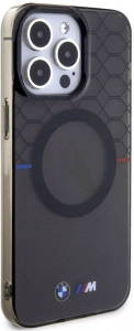 Apple iPhone 15 Pro (6.1) Kılıf BMW Magsafe Şarj Özellikli Transparan M Dizayn Orjinal Lisanslı Kapak - Gri