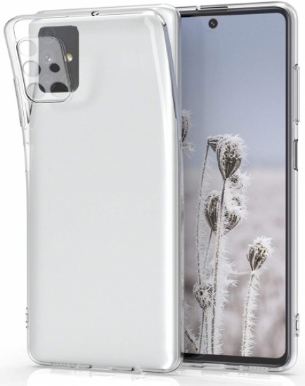 Samsung Galaxy M51 Kilif Esnek Super Silikon Kamera Korumali 0 3mm Seffaf Silikon Kiliflar