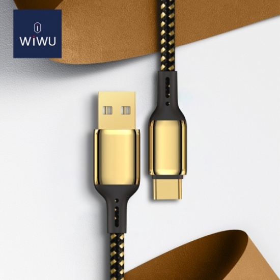 Wiwu Golden Serisi Type-C Şarj Data Kablosu 1.2M - Gold