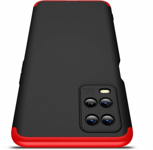 Oppo A54 Kılıf 3 Parçalı 360 Tam Korumalı Rubber AYS Kapak - Kırmızı