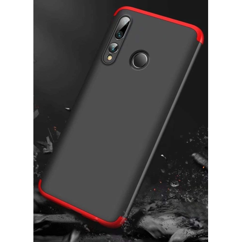 Honor 9x Kilif 3 Parcali 360 Tam Korumali Rubber Ays Kapak Siyah Rubber Sert Kilif