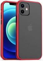 Benks Apple iPhone 12 (6.1) Kılıf Arkası Mat Magic Smooth Drop Resistance Kapak - Kırmızı