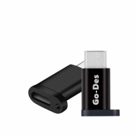 Go-Des GD-CT10 Micro-USB Type-C Çevirici - Siyah