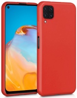 Huawei P40 Lite Kılıf İnce Mat Esnek Silikon - Kırmızı
