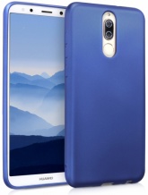 Huawei Mate 10 Lite Kılıf İnce Mat Esnek Silikon - Mavi