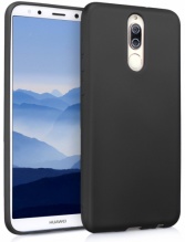 Huawei Mate 10 Lite Kılıf İnce Mat Esnek Silikon - Siyah