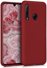 Huawei Y6p Kılıf İnce Mat Esnek Silikon - Kırmızı