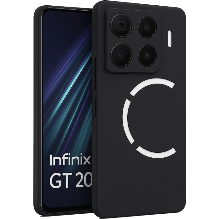 İnfinix GT 20 Pro Kılıf Silikon Mat Esnek Kamera Korumalı Biye Kapak - Siyah