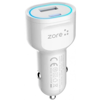 Zore CC-02 Hızlı Şarj Özellikli LED Işıklı QC 3.0 USB-A ve Type-C PD Araç Şarj Başlığı PD 20W