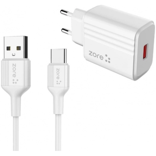Zore Play Serisi PL1 Type-C 2in1 Seyahat Şarj Aleti 12W