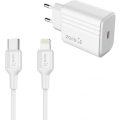 Zore Play Serisi PL2 Type-C to Lightning 2in1 PD Seyahat Şarj Aleti 20W