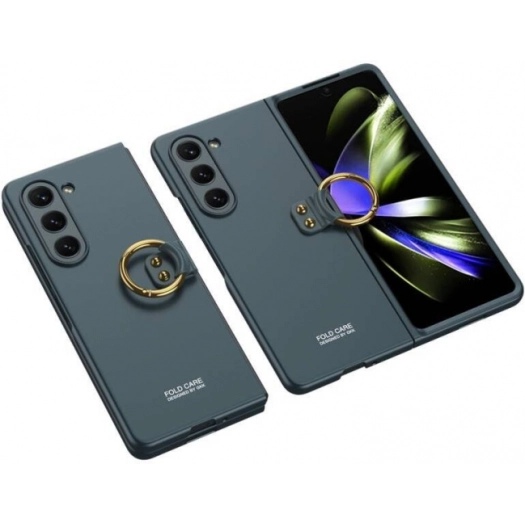 Galaxy Z Fold 5 Kılıf Zore Kıpta Yüzüklü Flip Sert Kapak