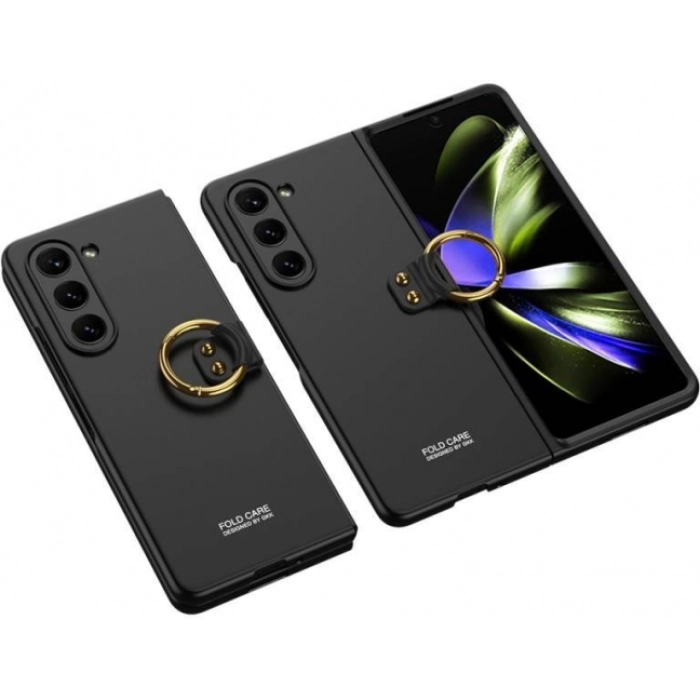 Galaxy Z Fold 5 Kılıf Zore Kıpta Yüzüklü Flip Sert Kapak