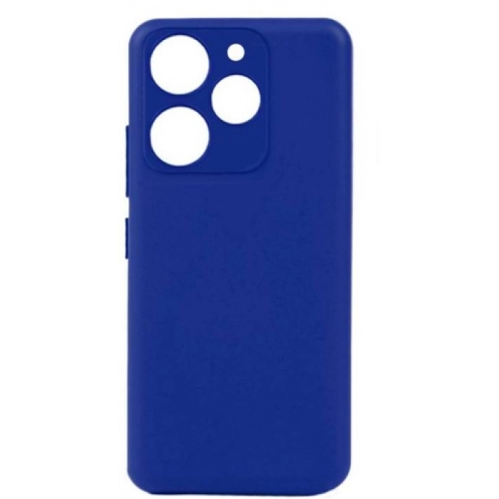 Tecno Spark 10 Pro Kılıf Silikon Mat Esnek Kamera Korumalı Biye Kapak - Mavi