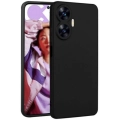 Realme C55 Kılıf İnce Soft Mat Renkli Esnek Silikon Kapak - Siyah