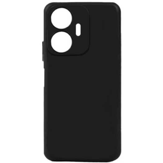 Realme C55 Kılıf Silikon Mat Esnek Kamera Korumalı Biye Kapak - Siyah