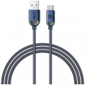 Recci RS09C Crystal Serisi 100W Hızlı Şarj Özellikli USB-A To Type-C Kablo 1.2M - Mavi