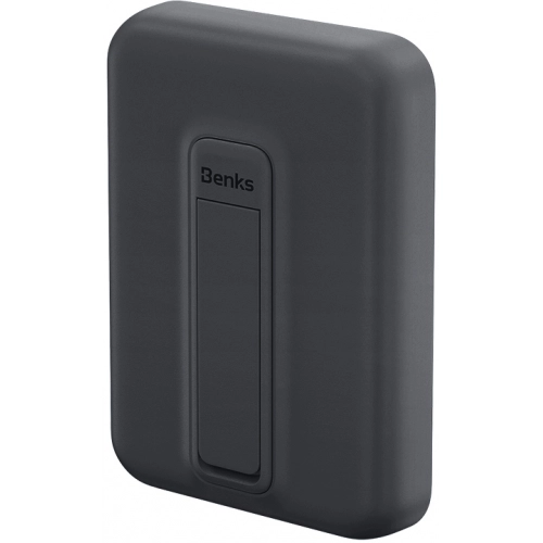 Benks MP09 Magsafe Magnetik Standlı İnce Tasarımlı Powerbank 6000mAh - Siyah