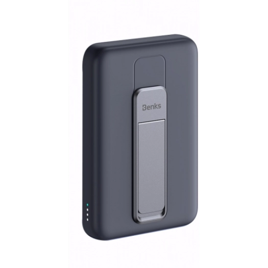 Benks MP08 Magsafe Magnetik Standlı İnce Tasarımlı Powerbank 10000mAh - Siyah