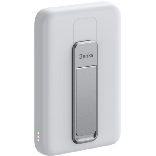 Benks MP08 Magsafe Magnetik Standlı İnce Tasarımlı Powerbank 10000mAh - Beyaz