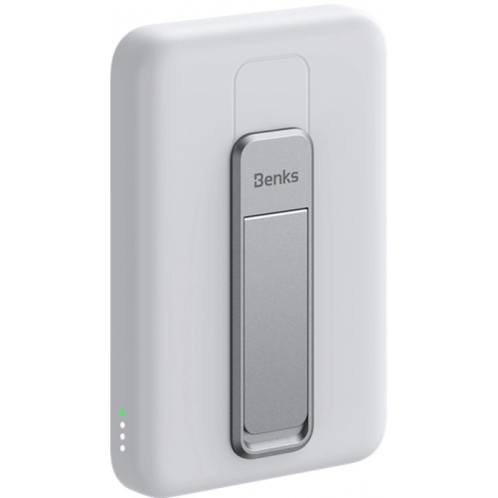 Benks MP08 Magsafe Magnetik Standlı İnce Tasarımlı Powerbank 10000mAh - Beyaz