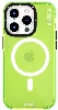 Apple iPhone 14 Pro Kılıf Magsafe Şarj Özellikli YoungKit Crystal Color Serisi Kapak - Yeşil