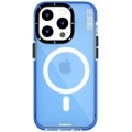 Apple iPhone 14 Pro Max Kılıf Magsafe Şarj Özellikli YoungKit Crystal Color Serisi Kapak - Mavi