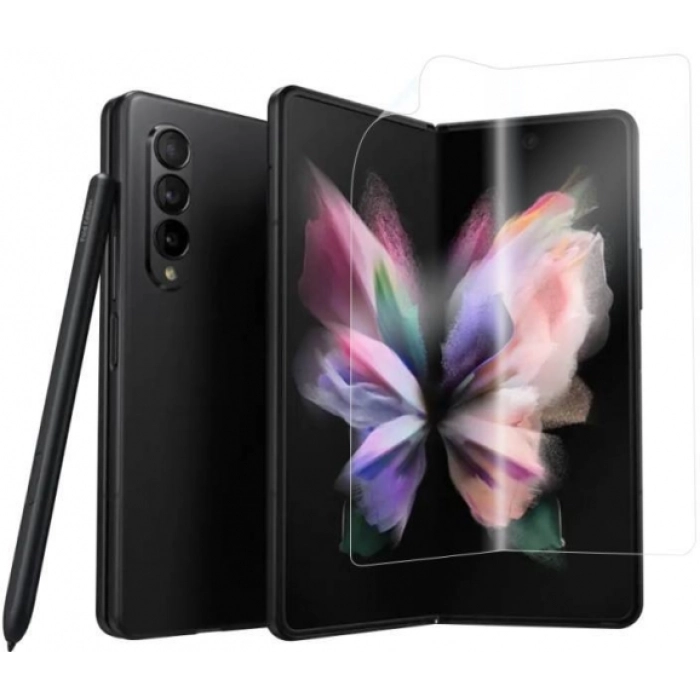 Galaxy Z Fold 3 Zore Hizalama Aparatlı S-Fit Body Ekran Koruyucu - Şeffaf