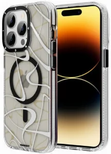 Apple iPhone 14 Pro Kılıf Magsafe Şarj Özellikli Youngkit Water-Ink Serisi Kapak - Siyah