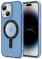 Apple iPhone 14 Kılıf Magsafe Şarj Özellikli Youngkit Rock Serisi Kapak - Mavi