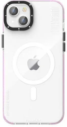 Apple iPhone 14 Plus Kılıf Magsafe Şarj Özellikli YoungKit Exquisite Serisi Kapak - Pembe