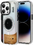Apple iPhone 14 Pro Kılıf Magsafe Şarj Özellikli Lens Figürlü YoungKit Art Film Serisi Kapak - Beyaz