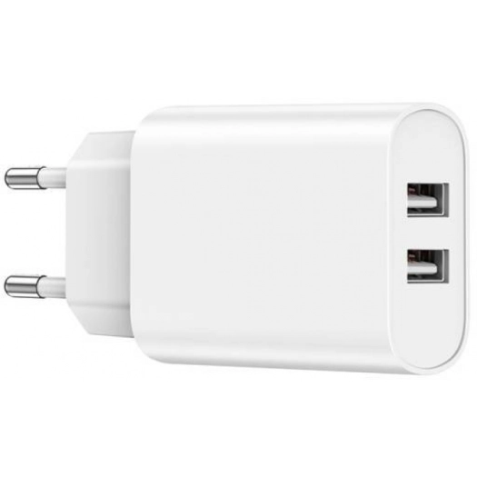 Wiwu Wi-U003 Quick 2.1A Dual USB Çıkışlı USB-A Hızlı Şarj Başlığı - Beyaz