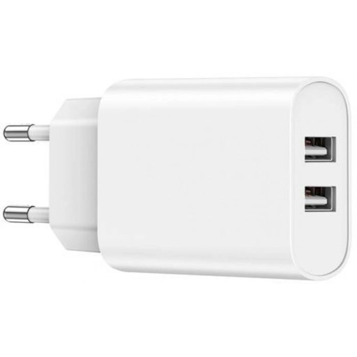 Wiwu Wi-U003 Quick 2.1A Dual USB Çıkışlı USB-A Hızlı Şarj Başlığı - Beyaz