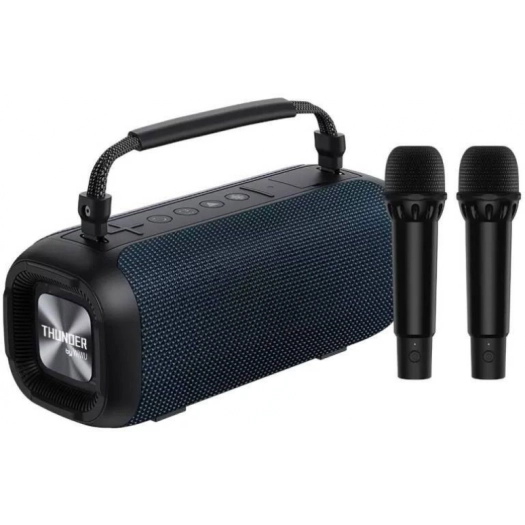 Wiwu P17 Çift Mikrofonlu Thunder Bluetooth Speaker Hoparlör TF Card/Flash Disk Suya Dayanıklı V5.3 - Lacivert