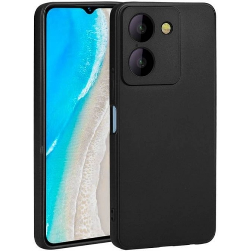 Vivo Y36 Kılıf İnce Soft Mat Renkli Esnek Silikon Kapak - Siyah