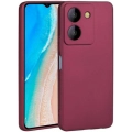 Vivo Y36 Kılıf İnce Soft Mat Renkli Esnek Silikon Kapak - Mürdüm