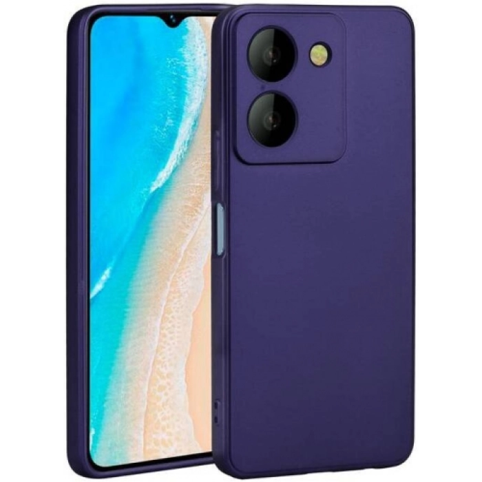 Vivo Y36 Kılıf İnce Soft Mat Renkli Esnek Silikon Kapak - Lacivert