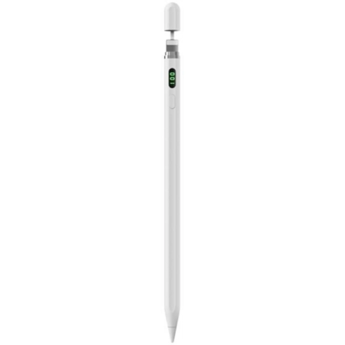 Wiwu Pencil L Pro Dijital Led Göstergeli Dokunmatik Kalem Palm-Rejection Eğim Özellikli Çizim Kalemi - Beyaz