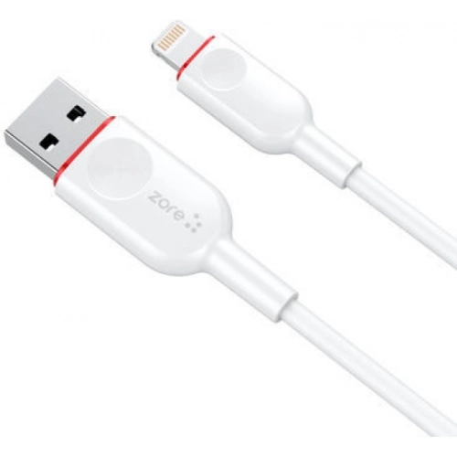 Zore ZCL-02 iPhone Lightning Usb Şarj Data Kablo 2.4A - Beyaz