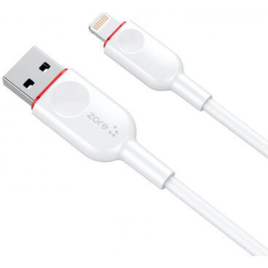 Zore ZCL-02 iPhone Lightning Usb Şarj Data Kablo 2.4A - Beyaz