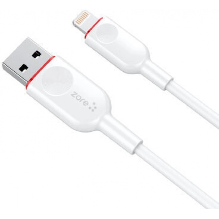 Zore ZCL-02 iPhone Lightning Usb Şarj Data Kablo 2.4A - Beyaz