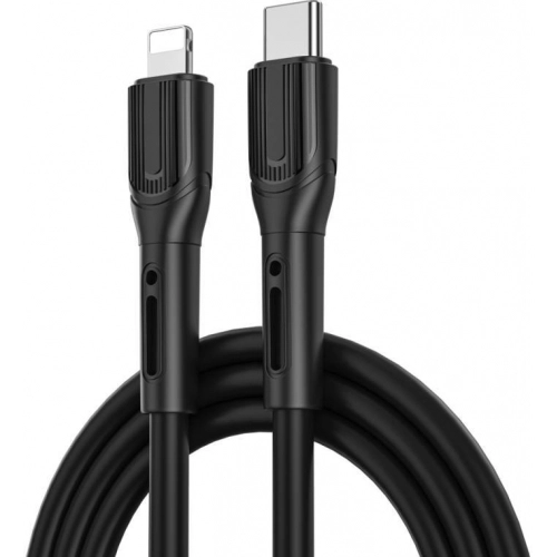 Wiwu Armor Wİ-C005 Kablo Ucu Korumalı Tasarım iPhone 20W Hızlı Şarj Özellikli Type-C to Lightning PD Kablo 1M - Siyah