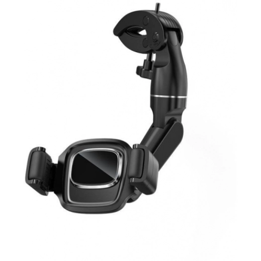 Wiwu CH039 Araç İçi Dikiz Aynası 360 Derece Dönebilen Oynar Başlıklı Telefon Tutucu - Siyah
