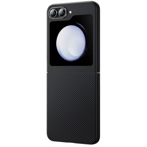 Galaxy Z Flip 5 Kılıf Magsafe Özellikli Karbon Fiber Benks Essential ArmorAir 600D Kevlar Kapak - Siyah