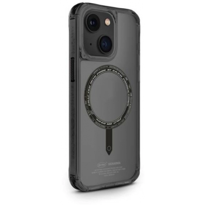 Apple iPhone 15 Kılıf SkinArma Şeffaf Airbag Tasarımlı Magsafe Şarj Özellikli Saido Kapak - Siyah