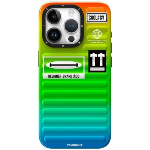 Apple iPhone 15 Pro Kılıf YoungKit The Secret Color Serisi Kapak - Yeşil