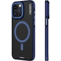 Apple iPhone 15 Pro Kılıf Magsafe Şarj Özellikli Youngkit Rock Sand Serisi Kapak - Mavi